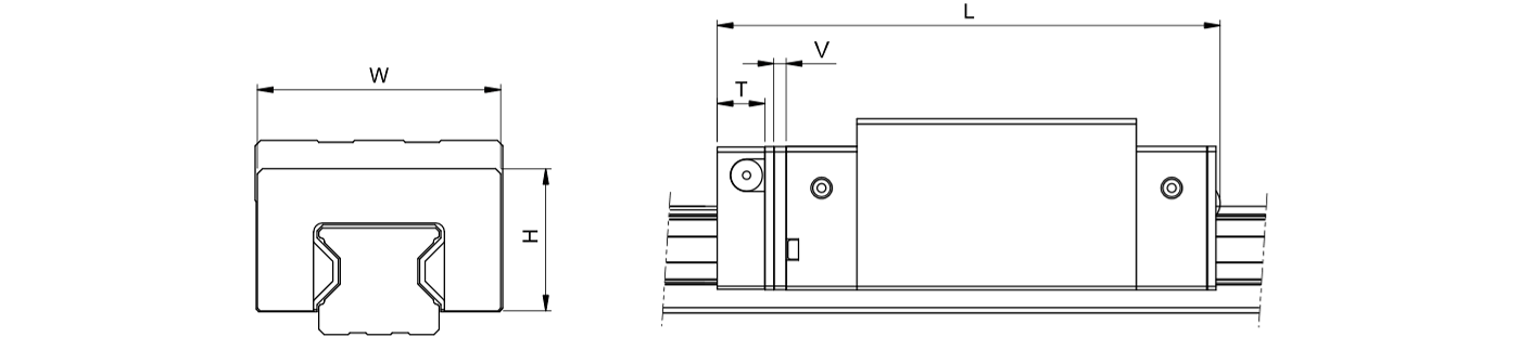 HIWIN Linear Guideway QR Dimensions