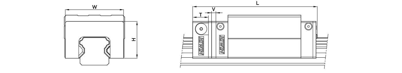 HIWIN Linear Guideway QH Dimensions