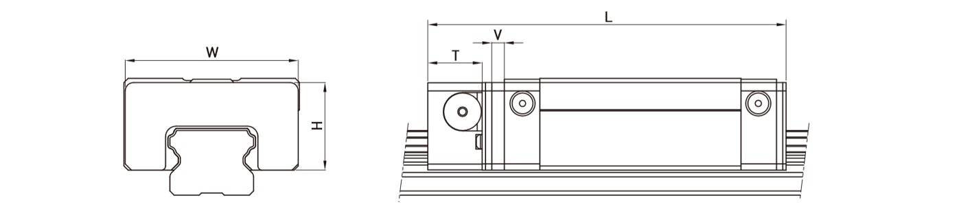 HIWIN Linear Guideway QE Dimensions