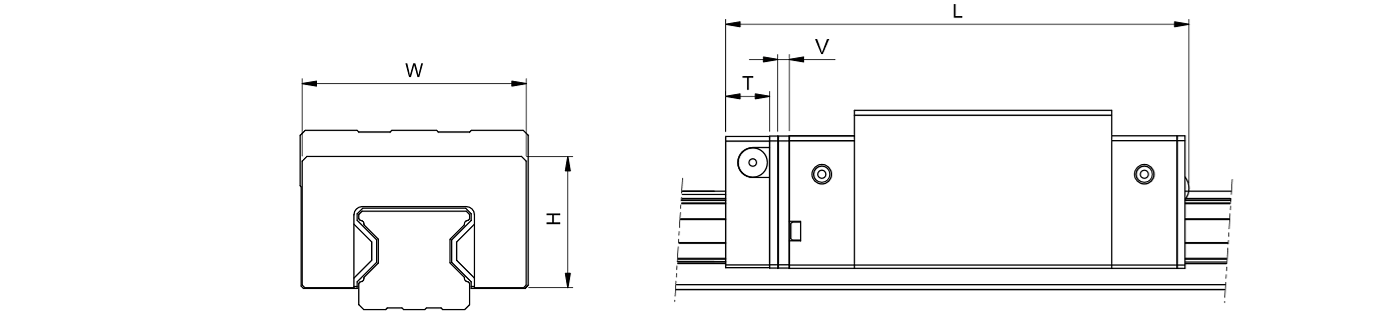 HIWIN Linear Guideway RG Dimensions